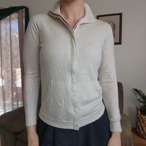 Peter Millar Silk & Cashmere Full Zip Sweater Size Medium